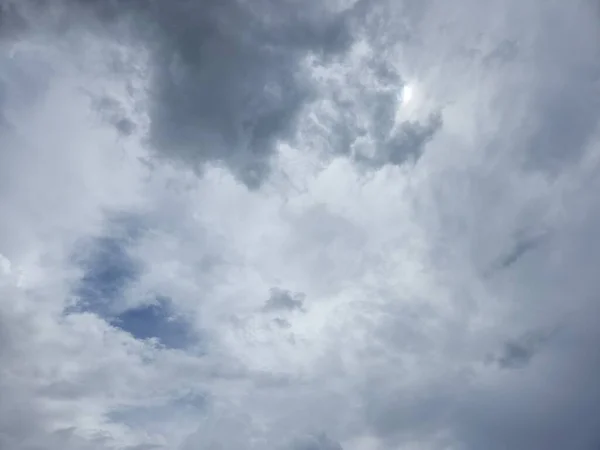 The blue sky filled with the clouds