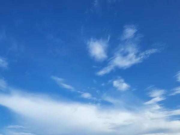 Blue Sky Background Blooming Clouds — Stok fotoğraf