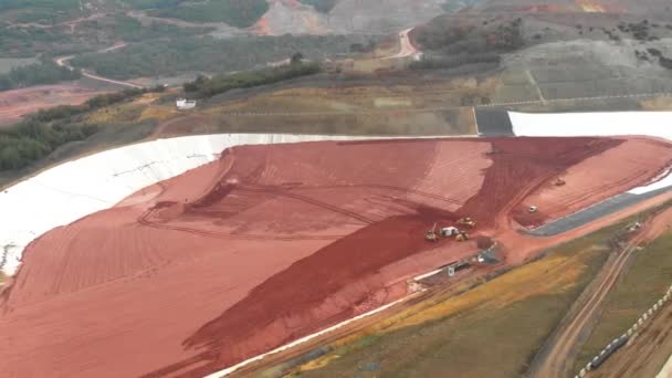 Open Pit Mining Dump Site Aerial Views — Wideo stockowe