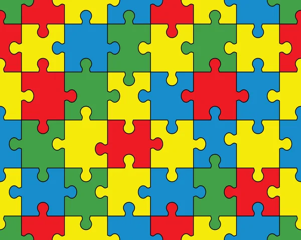 Płynna Ilustracja Oddzielnych Elementów Kolorowe Puzzle — Wektor stockowy