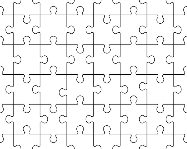 Naadloze Illustratie Van Afzonderlijke Stukjes Witte Puzzel — Stockvector