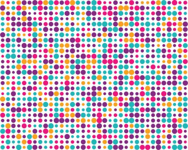 Colorful circles on white background, seamless pattern 