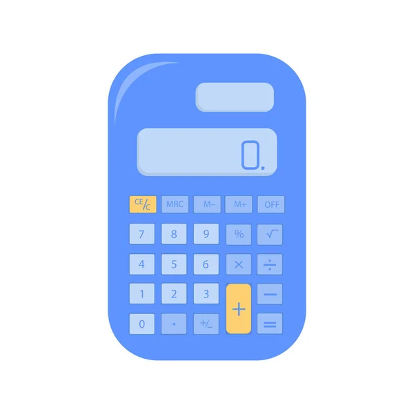 Electronic calculator isolated on white background. Vector illustration.