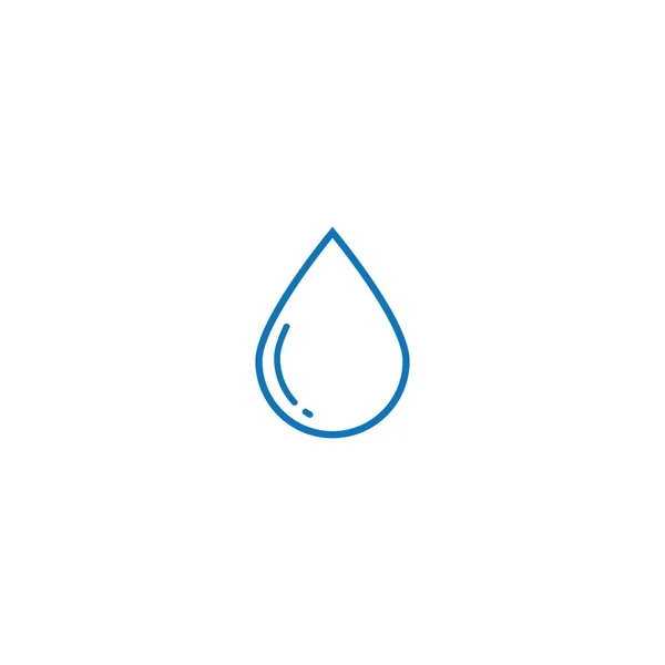 Waterdruppel Logo Vector Illustratie Ontwerp — Stockvector