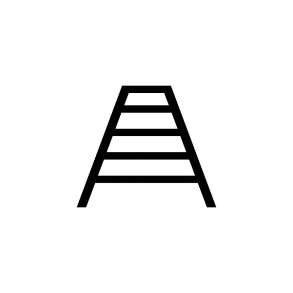 Escada Ícone Vetor Ilustração Símbolo Design — Vetor de Stock