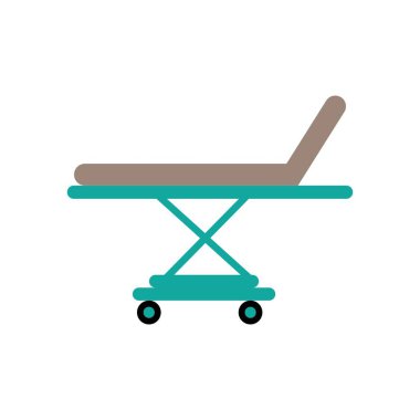 Hasta yatağı ikon vektör illüstrasyon sembolü tasarımı