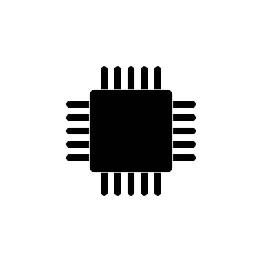 işlemci çipi simgesi vektör gösterim sembolü tasarımı