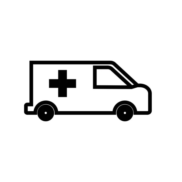 Ambulance Ikona Vektor Osvětlení Symbol Design — Stockový vektor