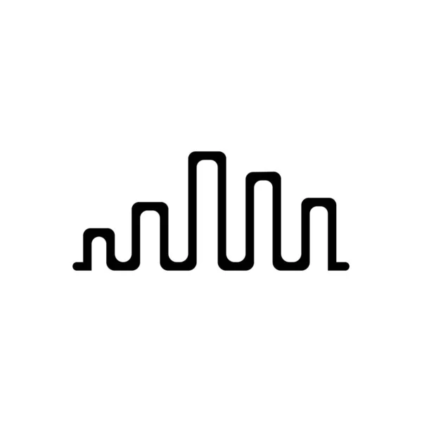 Sound Wave Icon Vector Illustration Symbol Design — Vetor de Stock