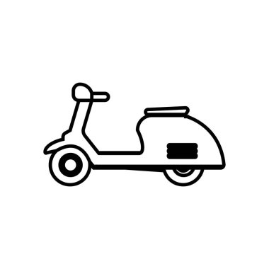 Vespa scooter simgesi vektör illüstrasyon tasarımı