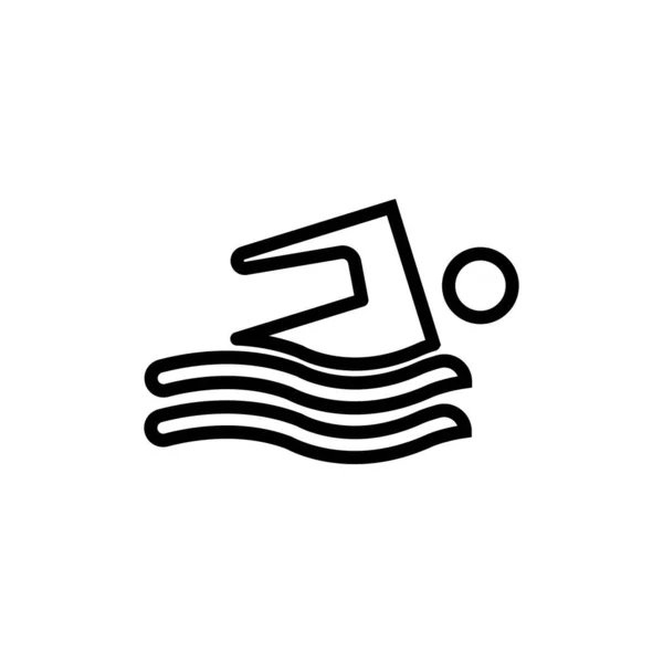 Nuotare Icona Vettore Illustrazione Simbolo Design — Vettoriale Stock