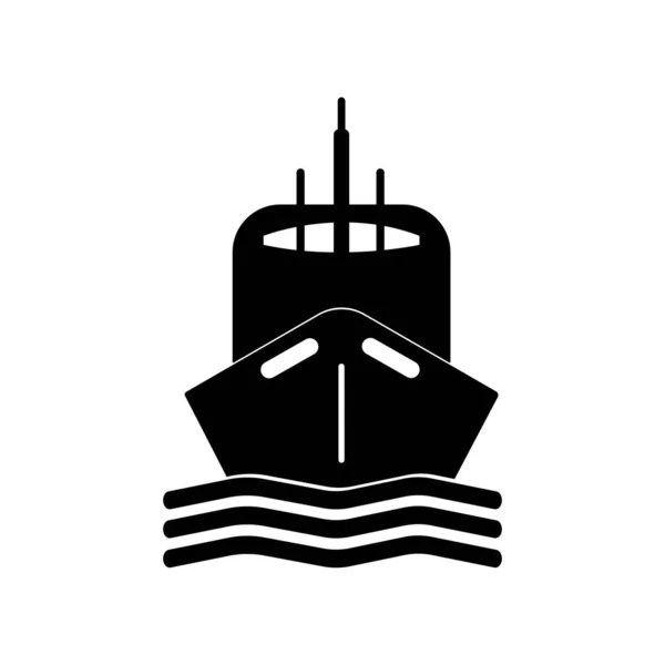 クルーズ船のアイコンベクトルイラストシンボルデザイン — ストックベクタ