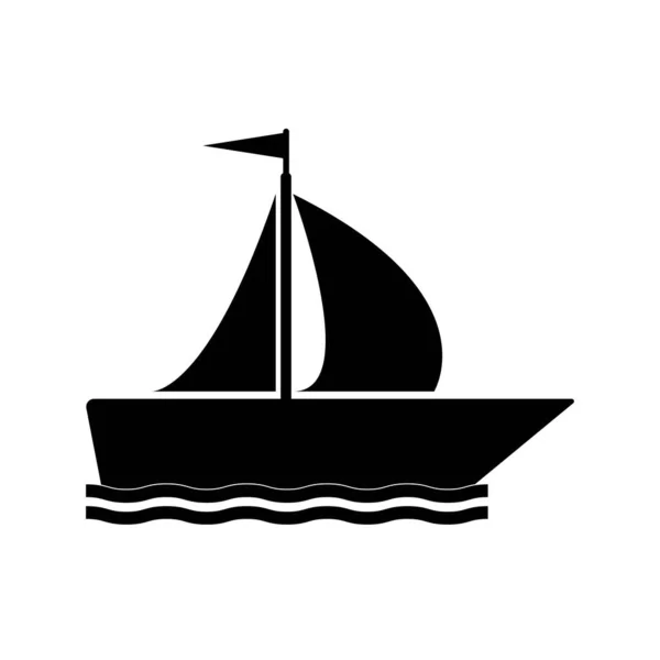 Diseño Símbolo Ilustración Vector Icono Barco Vela — Archivo Imágenes Vectoriales