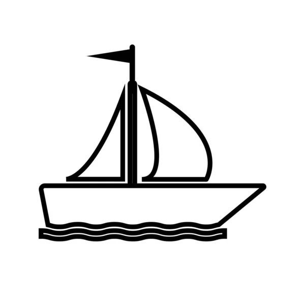 Diseño Símbolo Ilustración Vector Icono Barco Vela — Vector de stock