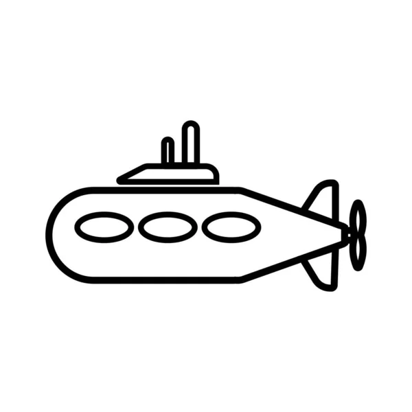 Іконка Підводного Човна Векторна Ілюстрація Символ Дизайн — стоковий вектор