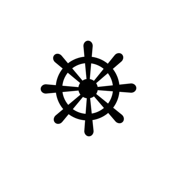 Loď Kormidlo Ikona Vektor Ilustrační Symbol Design — Stockový vektor