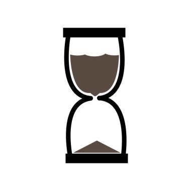 kum saati logo vektör çizimi tasarımı