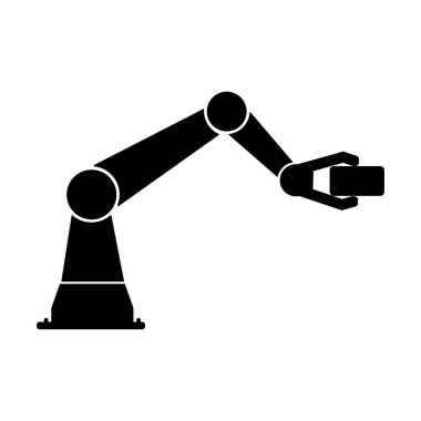 Endüstriyel robot ikon vektör çizim sembolü tasarımı