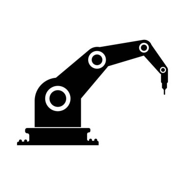 Endüstriyel robot ikon vektör çizim sembolü tasarımı