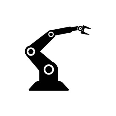 Endüstriyel robot ikon vektör çizim sembolü tasarımı