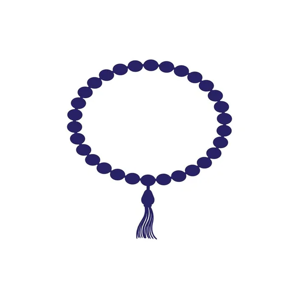 Preghiera Perline Icona Vettore Illustrazione Logo Design — Vettoriale Stock