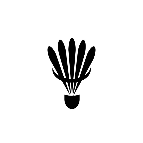 シャトルバドミントンアイコンベクトルイラストロゴデザイン — ストックベクタ
