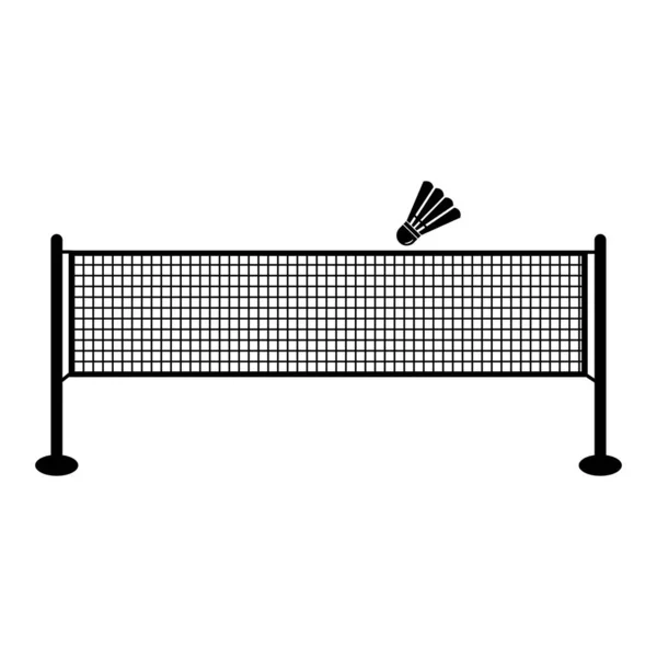 Badminton Net Εικονίδιο Διάνυσμα Εικονογράφηση Λογότυπο Σχεδιασμό — Διανυσματικό Αρχείο