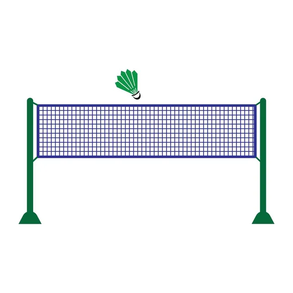 Badminton Net Εικονίδιο Διάνυσμα Εικονογράφηση Λογότυπο Σχεδιασμό — Διανυσματικό Αρχείο