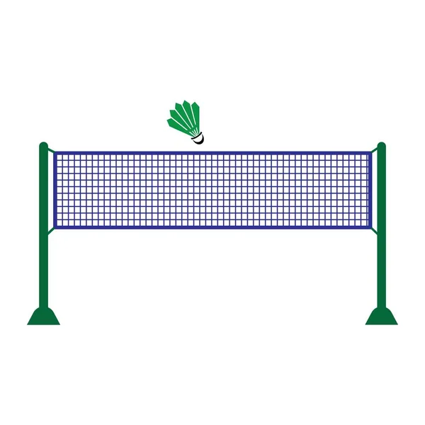 Badminton Net Icône Vectoriel Illustration Logo Design — Image vectorielle