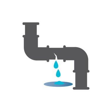 kırık boru simgesi vektör illüstrasyon sembolü tasarımı