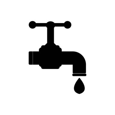  su musluğu simgesi vektör illüstrasyon logo tasarımı