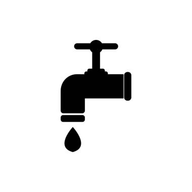  su musluğu simgesi vektör illüstrasyon logo tasarımı