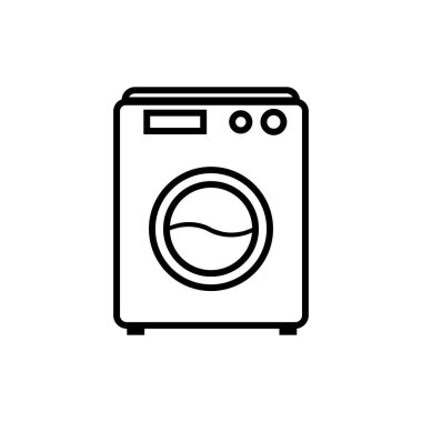 çamaşır makinesi simgesi vektör çizim sembolü tasarımı