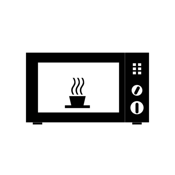 Φούρνο Μικροκυμάτων Εικονίδιο Διάνυσμα Εικονογράφηση Λογότυπο Σχεδιασμό — Διανυσματικό Αρχείο