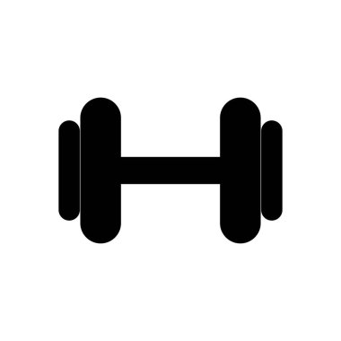 Barbell, Dumbbell Spor Salonu Simgesi Logo Şablon Jimnastik Rozeti, Fitness Logosu Tasarımı