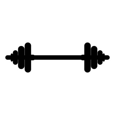 Barbell, Dumbbell Spor Salonu Simgesi Logo Şablon Jimnastik Rozeti, Fitness Logosu Tasarımı