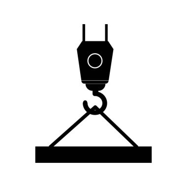 vinç kancası logo vektör illüstrasyon tasarımı