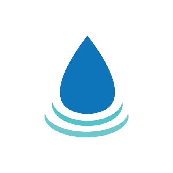 Waterdruppel Logo Vector Illustratie Ontwerp — Stockvector