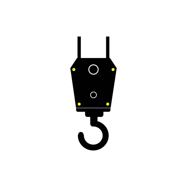 Crane Hook Logo Vector Illustration Design — Stock Vector