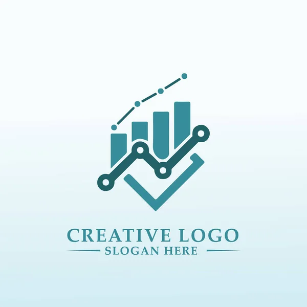 Разработка Логотипа Недавно Запущенного Сайта Анализу Запасов — стоковый вектор