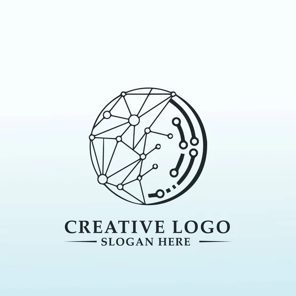 Technology Vector Logo Design Idea — Archivo Imágenes Vectoriales