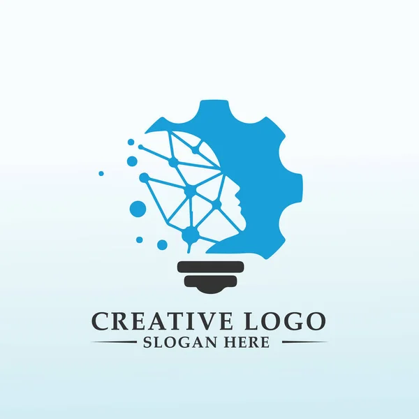 Teknoloji Vektör Logosu Tasarımı Fikri — Stok Vektör