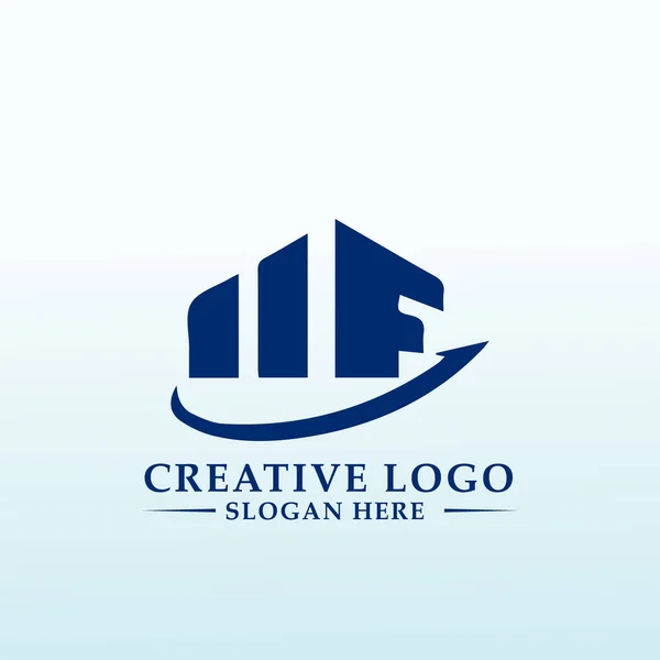 Accounting Company Looking Stand Logo — Vector de stock