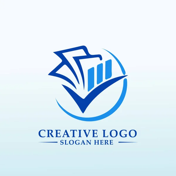 Small Business Education Vector Logo Design — ストックベクタ