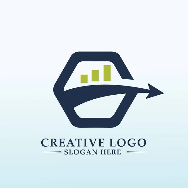 Logo Ideas Financial Software Development Company Letter —  Vetores de Stock