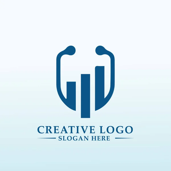 Design Modern Financial Doctor Medicine Logo — 스톡 벡터