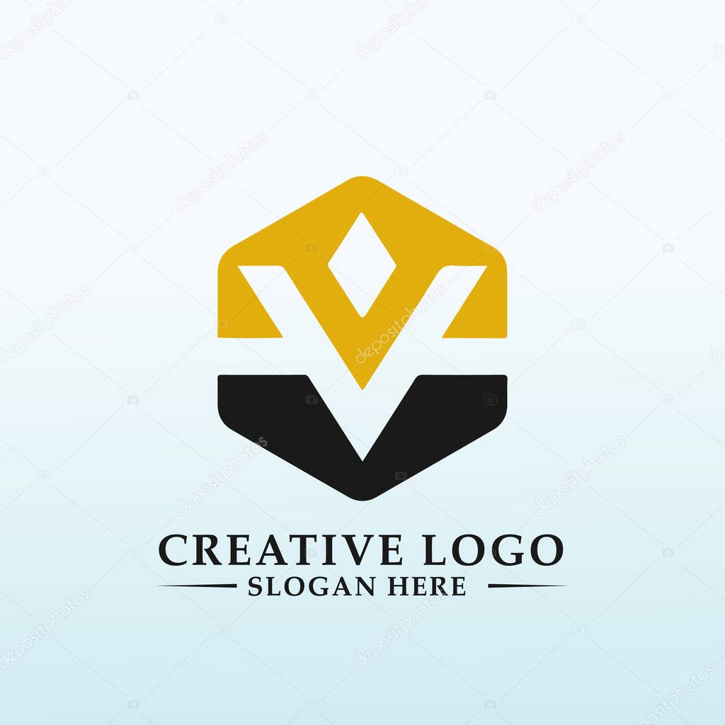Design a new block chain coin logo letter V