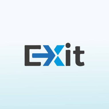 Confidence building Investment word EXIT logo
