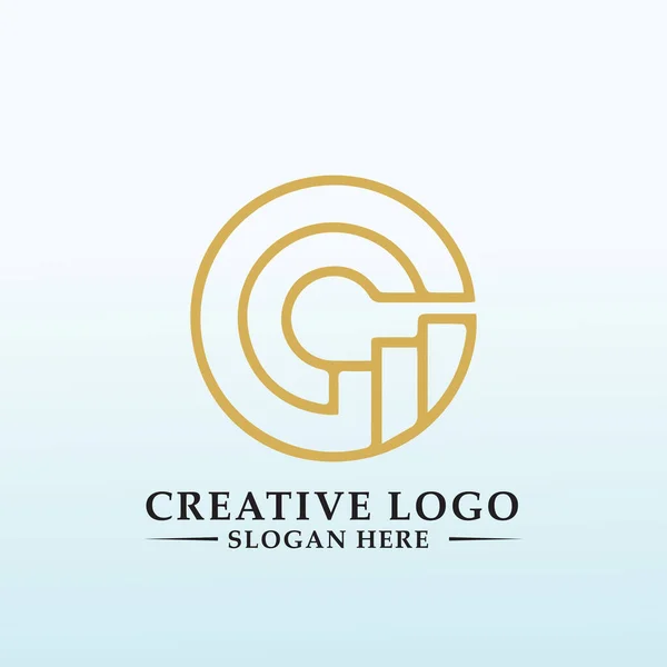 Investment Initiatives Entrepreneurial Endeavors Logo Letter — Stok Vektör