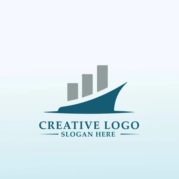 Approachable Logo Financial Advisor Firm Boat — Stockvector